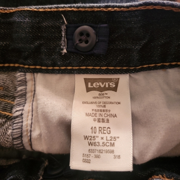Levi’s 505 regular fit straight leg dark wash jeans - Picture 6 of 7